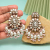 Pink Color Kundan Earrings (KDE1010PNK)