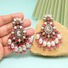 Rani Color Kundan Earrings (KDE1010RNI)