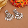 White Color Kundan Earrings (KDE1010WHT)