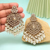 Gold Color Pakistani Kundan Earrings (KDE1011GLD)