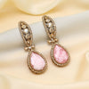 Pink Color Kundan Earrings (KDE1013PNK)