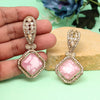 Pink Color Kundan Earrings (KDE1014PNK)