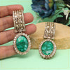 Light Green Color Kundan Earrings (KDE1015LGRN)