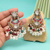 Multi Color Pakistani Kundan Earrings (KDE1016MLT)