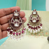 Purple Color Pakistani Kundan Earrings (KDE1017PRP)