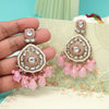 Light Pink Color Kundan Earrings (KDE1018LPNK)