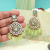 Pista Green Color Kundan Earrings (KDE1018PGRN)