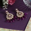 Purple Color Kundan Earrings (KDE1018PRP)