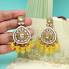 Yellow Color Kundan Earrings (KDE1018YLW)