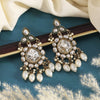 White Color Kundan Earrings (KDE1019WHT)