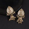 Gold Color Kundan Earrings (KDE1021GLD)