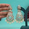 Peach Color Kundan Earrings (KDE1026PCH)