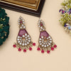 Rani Color Kundan Earrings (KDE1026RNI)