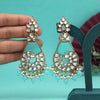 Sky Blue Color Kundan Earrings (KDE1026SBLU)