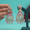 Violet Color Kundan Earrings (KDE1026VLT)