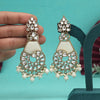 White Color Kundan Earrings (KDE1026WHT)