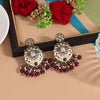 Purple Color Meena Work Kundan Earrings (KDE1027PRP)