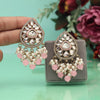 Pink Color Meena Work Kundan Earrings (KDE1030PNK)