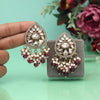 Purple Color Meena Work Kundan Earrings (KDE1030PRP)