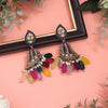 Multi Color Pakistani Kundan Earrings (KDE1031MLT)