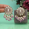 Light Purple Color Meena Work Kundan Earrings (KDE1032LPRP)