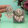 Pink Color Meena Work Kundan Earrings (KDE1032PNK)