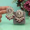 Purple Color Meena Work Kundan Earrings (KDE1032PRP)