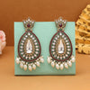 Purple Color Kundan Earrings (KDE1033PRP)