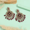 Magenta Color Kundan Earrings