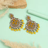 Yellow Color Kundan Earrings