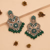 Green Color Kundan Earrings