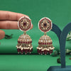 Maroon Color Kundan Earrings