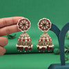 Maroon Color Kundan Earrings