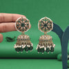 Green Color Kundan Earrings