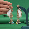 Multi Color Mother Of Pearl Kundan Earrings