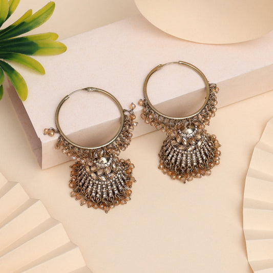 Royal Gold Color Kundan Earrings