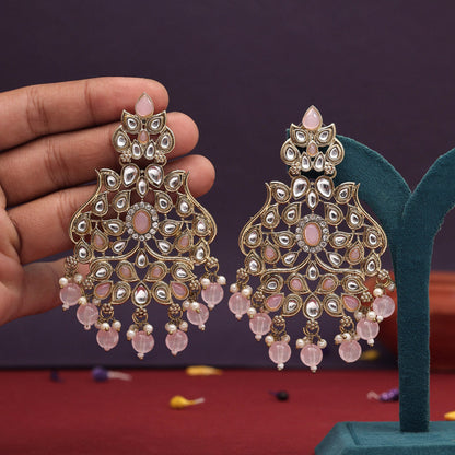 11 Pairs Assorted Color Kundan Earrings Combo (KDE110CMB)