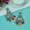12 Pairs Assorted Color And Design Kundan Earrings Combo (KDE113CMB)