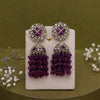 Purple Color Kundan Earrings (KDE882PRP)