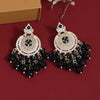 Black Color Kundan Earrings (KDE900BLK)