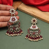 Maroon Color Kundan Earrings (KDE916MRN)