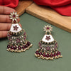 Purple Color Kundan Earrings (KDE916PRP)