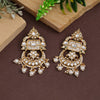 White Color Kundan Earrings (KDE921WHT)