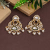 White Color Kundan Earrings (KDE922WHT)