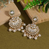 White Color Kundan Earrings (KDE925WHT)