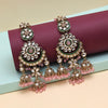 Pink Color Kundan Earrings (KDE926PNK)