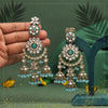 Sky Blue Color Kundan Earrings (KDE926SBLU)