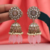 Pink Color Kundan Earrings (KDE928PNK)