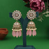 Pink Color Kundan Earrings (KDE928PNK)