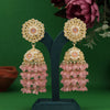 Pink Color Kundan Earrings (KDE929PNK)